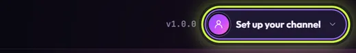 The profile chip before setup: a blank person picture and the words Set up your channel